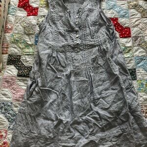 Striped Sleeveless Linen Dress